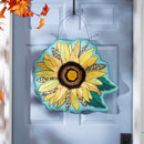 Welcome Friends Leopard Sunflower Estate Door Decor,2deb2572
