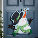 Snowman and Chickadee Estate Door Decor,2deb2608