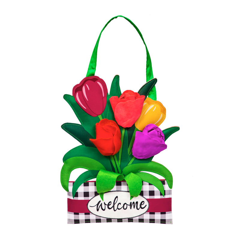 Spring Tulips Door Décor,2dhb1719