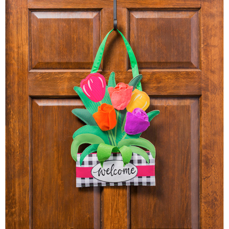 Spring Tulips Door Décor,2dhb1719