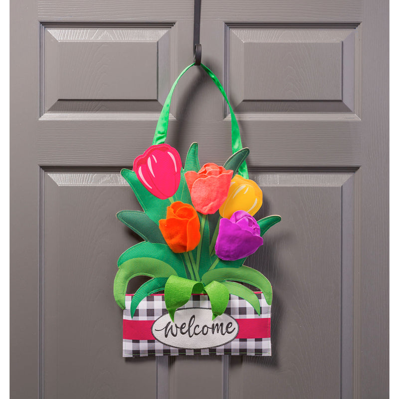 Spring Tulips Door Décor,2dhb1719