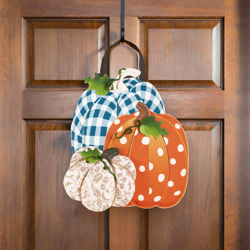 Patterned Pumpkin Trio Door Décor,2dhb1765