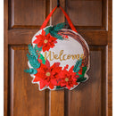 Poinsettia Welcome Wreath Door Decor,2dhb1803