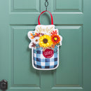 Fall Check Mason Jar Door Decor,2dhb2295