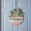 Wood Grain Welcome Door Decor,2dhb2371