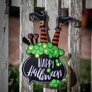 Lit Witch in Cauldron Door Decor,2dhb2412mbl