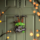Lit Witch in Cauldron Door Decor,2dhb2412mbl