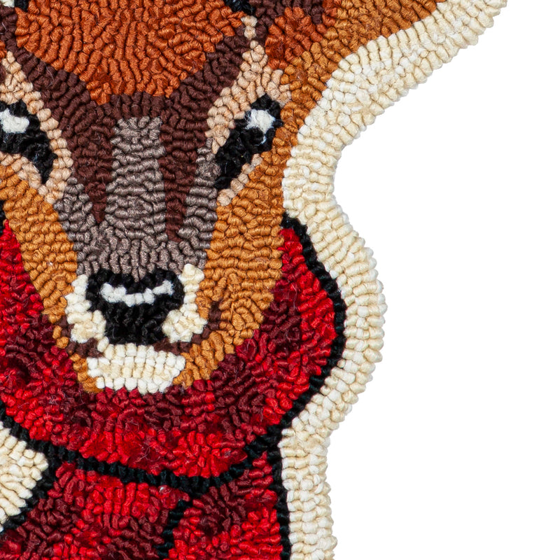 Reindeer with Scarf Hooked Door Decor,2dhb2423