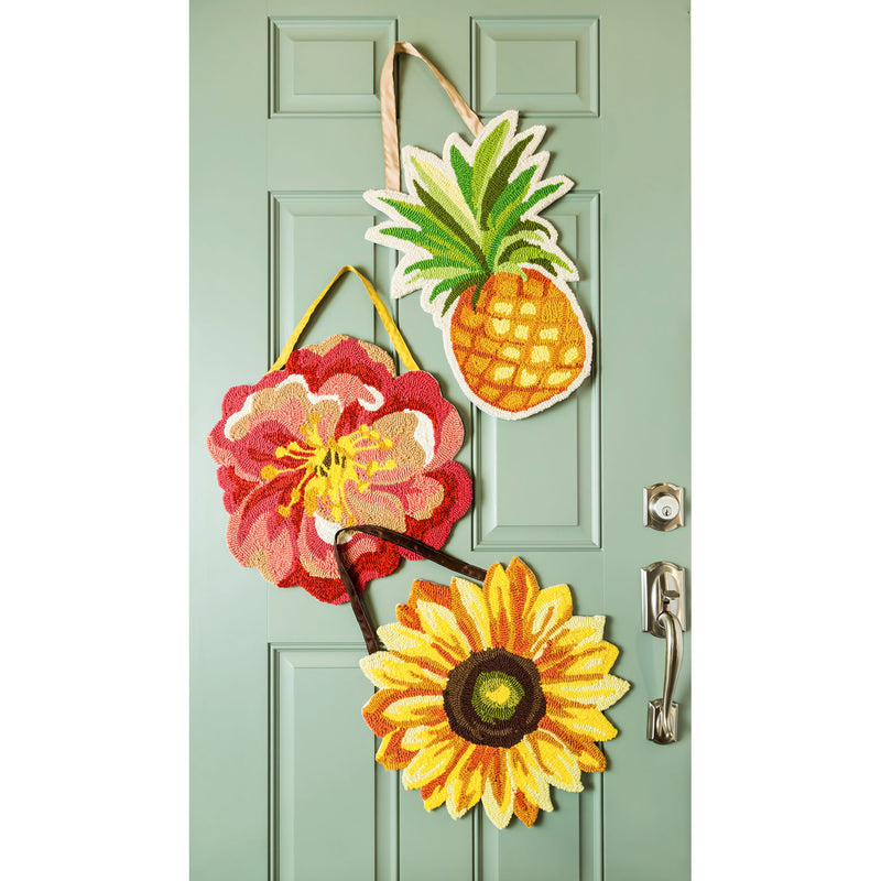 Pineapple Hooked Door Décor,2dhp1591
