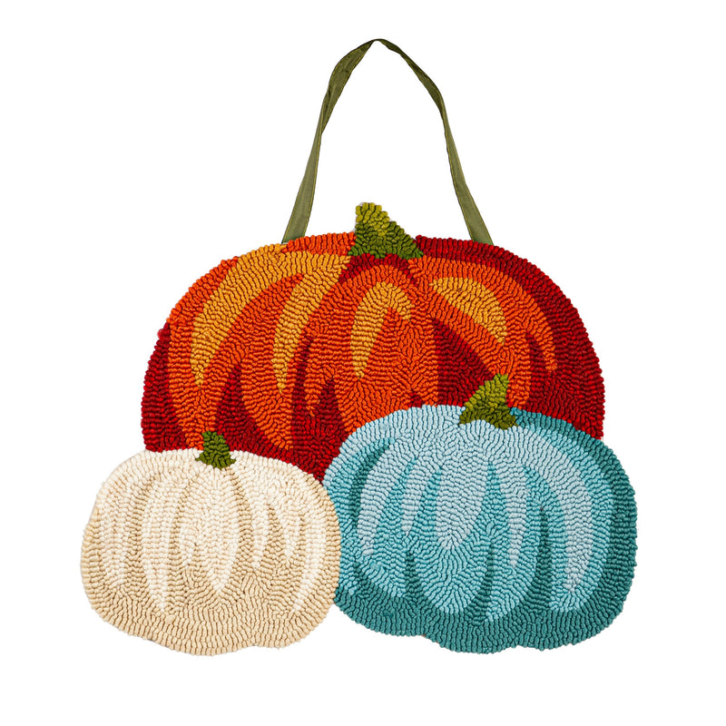 Pumpkin Trio Hooked Door Décor,2dhp2314