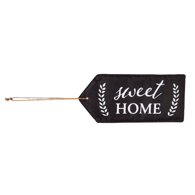 Evergreen Door Decor,Sweet Home Door Tag,8x0.25x18 Inches