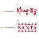 Santa, Naughty Reversible Door Tag,2dt1784fb