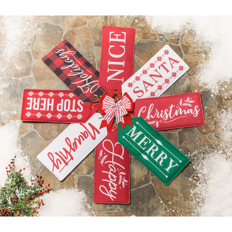 Christmas, Holidays Reversible Door Tag,2dt1785fb