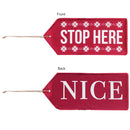 Stop Here, Nice Reversible Door Tag,2dt1786fb