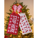 Candy Stripe Door Tag Bow,2dtb1790