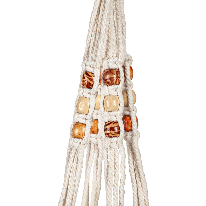 Olivia Fabric Planter with Macrame Holder, Ochre,2fp043