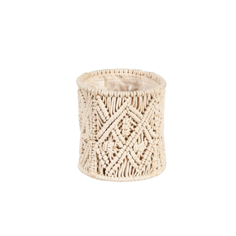 Nesting Macrame Fabric Planters, Set of 2,2fp052