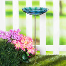 Birdbath on Stake, Sea Glass,2gb205
