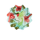 18" Hand Painted and Embossed Shaped Bird Bath, Hummingbird,2gb6968