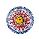 18" Hand Painted and Embossed Glass Bird Bath, Pink/Purple Tiles,2gb6992