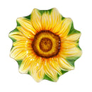 18" Hand Painted and Embossed Shaped Bird Bath, Sunflower,2gb7019