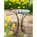 16" Glass Birdbath w/ Stand, Hummingbird,2gb750