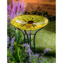 18" Glass Bird Bath, Bee,2gb781