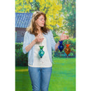 Hanging Art Glass Hummingbird Feeder with Built-in Floral Ant Moat, 3 ASST.,2hf267