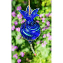 Hanging Art Glass Hummingbird Feeder with Built-in Floral Ant Moat, 3 ASST.,2hf267