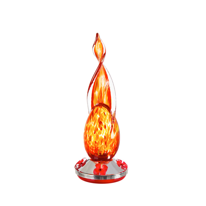 Art Glass Swirl Hummingbird Feeder,2hf289