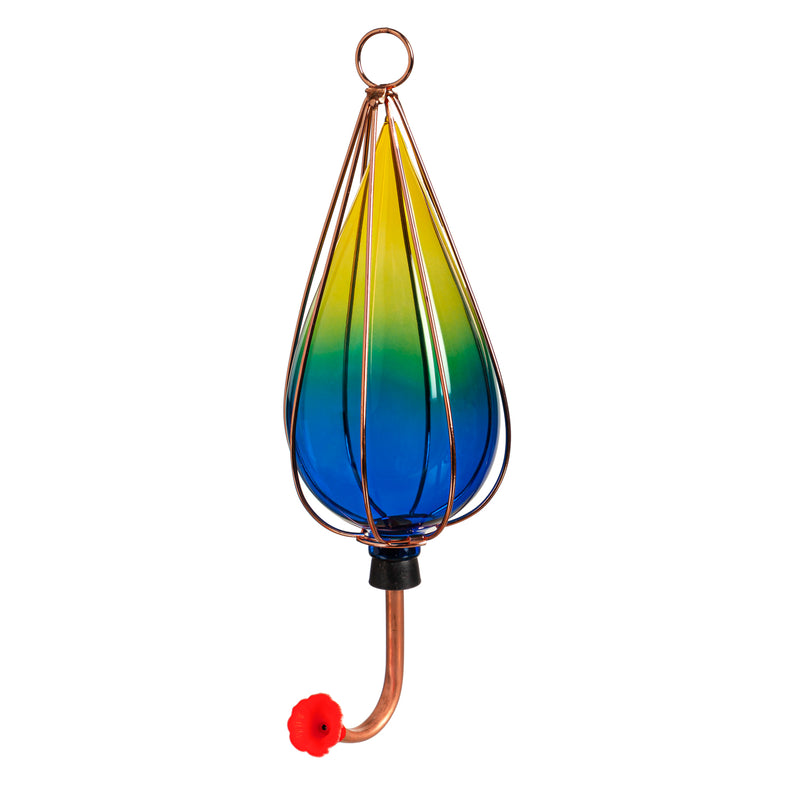 Ombre Art Glass Hummingbird Feeder, Set of 3,2hf343