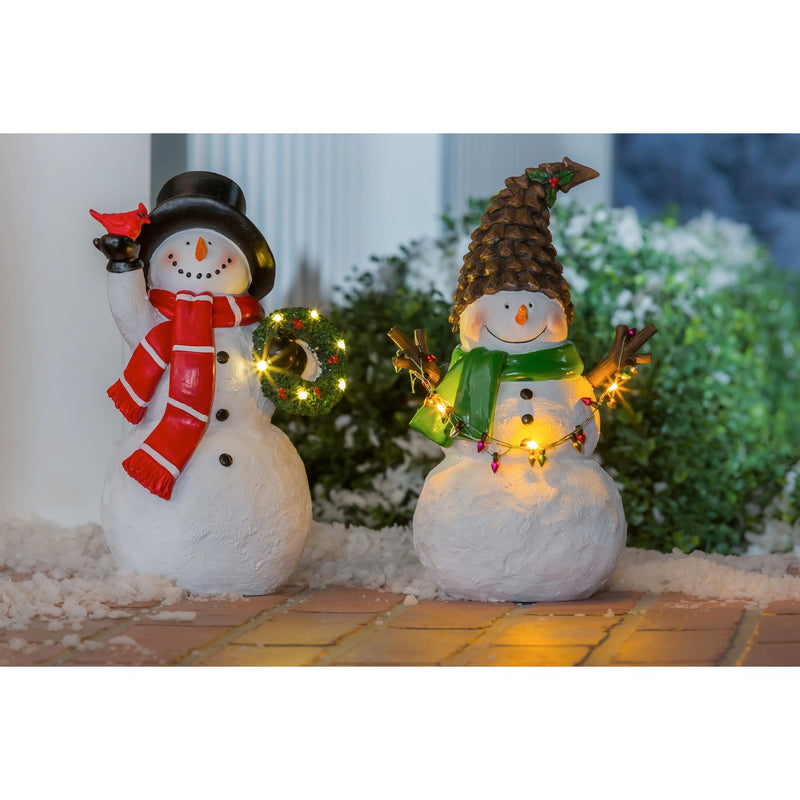 10"H LED Battery Operated Holiday Snowman, 2 ASST.,2la1741