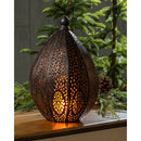 Fire Flame Battery Operated Morrocan Die Cut Lanter, Large,2la1786