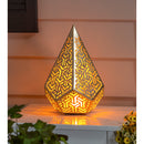Gold Fire Flame Battery Operated Geomatrix Die Cut Lantern, Large,2la1937