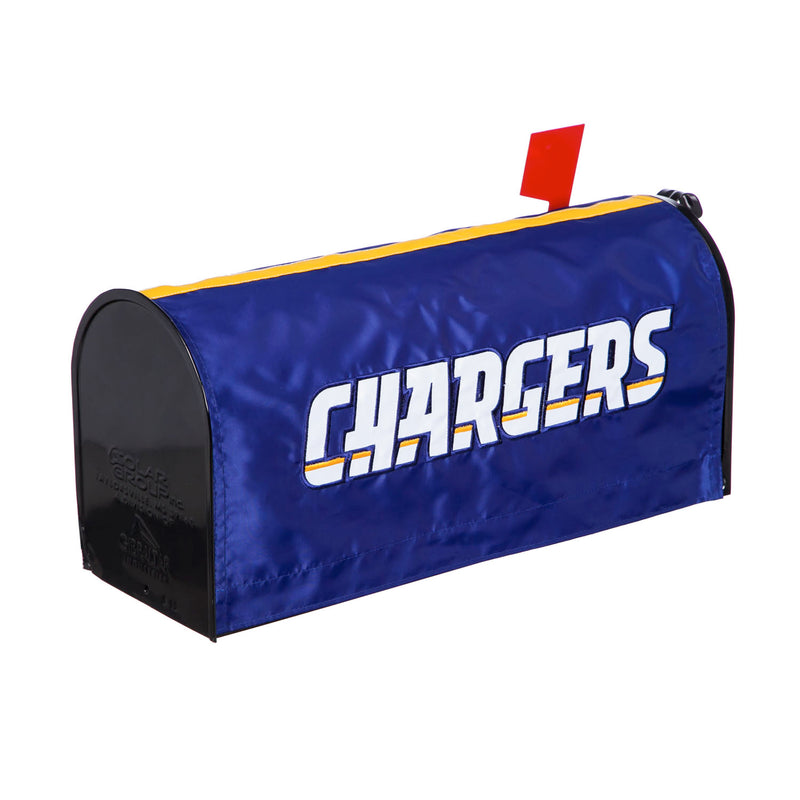 Evergreen Mailbox Cover,Los Angeles Chargers, Mailbox Cover,18x0.2x21 Inches