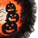 Scarecrow with Dangle Legs Lighted Deco Mesh Door Decor,2msh2604bl