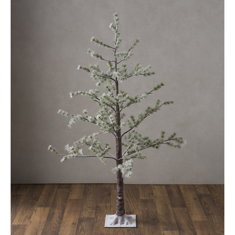 Lighted Snowy Pine Tree with 90 Lights, 5'H,2phl046