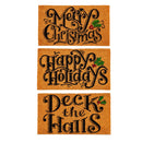 Holiday Sentiments Coir Mat, 3 Asst,2rm1243