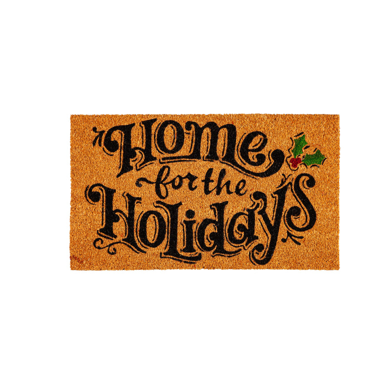 Holiday Greeting Coir Mat, 3 Asst,2rm1244