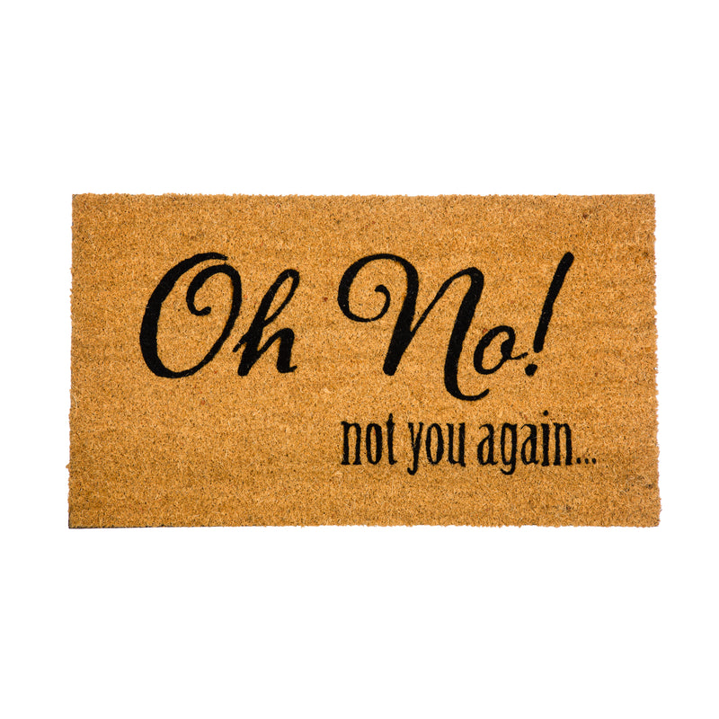 Funny Welcoming Sentiment Coir Mat, 3 Asst: Oh No!/Smile/Be Our Guest,2rm1249
