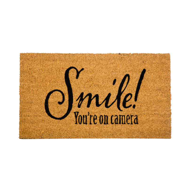 Funny Welcoming Sentiment Coir Mat, 3 Asst: Oh No!/Smile/Be Our Guest,2rm1249