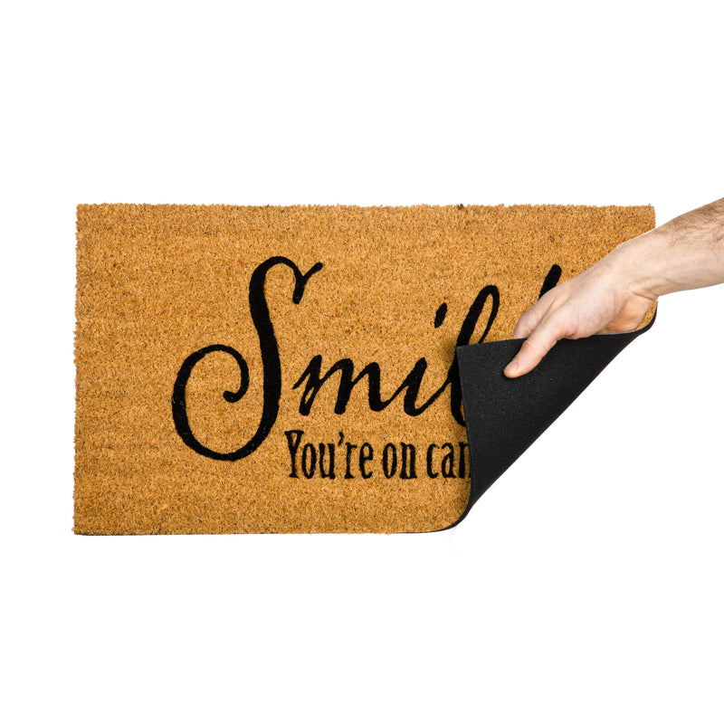 Funny Welcoming Sentiment Coir Mat, 3 Asst: Oh No!/Smile/Be Our Guest,2rm1249