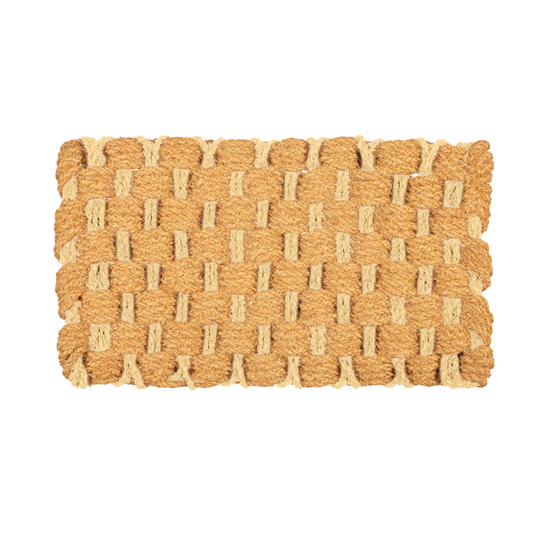 Braided and Woven Coir Mat, 2 Asst,2rm1262