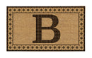 Monogram Flocked Coir  Vintage Tile Mat, Letter B,2rmc1296mb