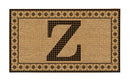 Monogram Flocked Coir  Vintage Tile Mat, Letter Z,2rmc1296mz