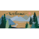 Mountains Welcome Flocked Coir Sassafras Switch Mat,2rmc1345s
