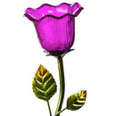 12.5"H Secret Solar Acrylic Flower Statuary, Purple,2sp6210