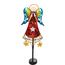 35.5"H Spinning Light Solar Garden Stake, Angel,2sp6324
