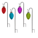 Solar Mercury Glass Christmas Light with Shephard's Hook, 4 ASST,2sp6378