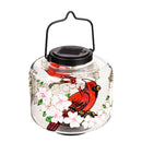 Solar Glass Lantern with Carindal Dogwood Art,2sp6780
